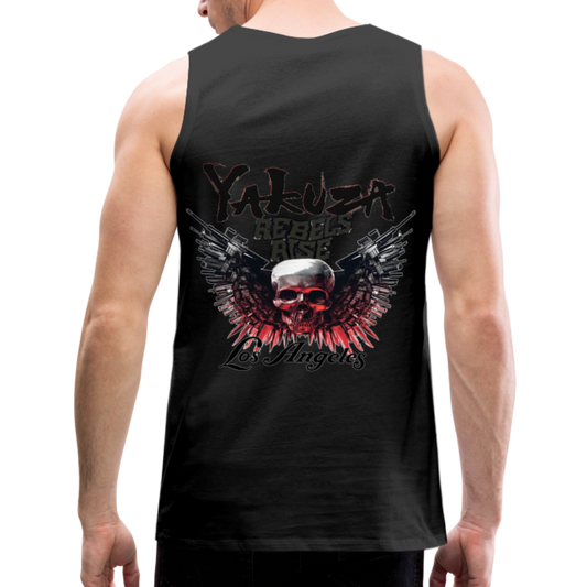 Männer Premium Tanktop T-Shirt Yakuza Muskelshirt Achselshirt - Schwarz