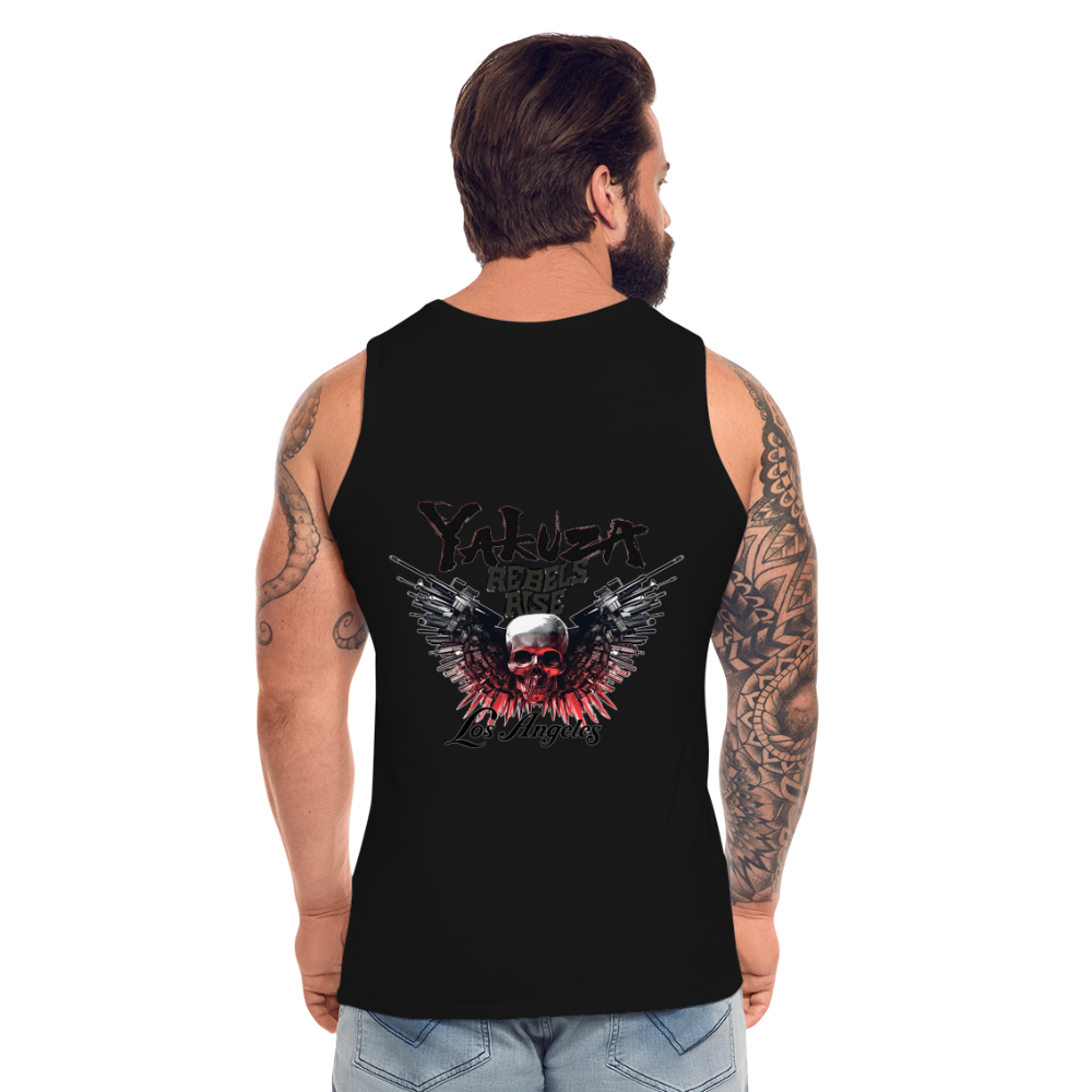 Männer Premium Tanktop T-Shirt Yakuza Muskelshirt Achselshirt - Schwarz