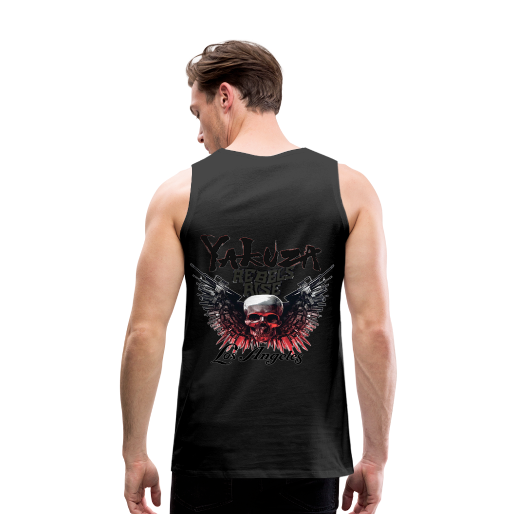 Männer Premium Tanktop T-Shirt Yakuza Muskelshirt Achselshirt - Schwarz