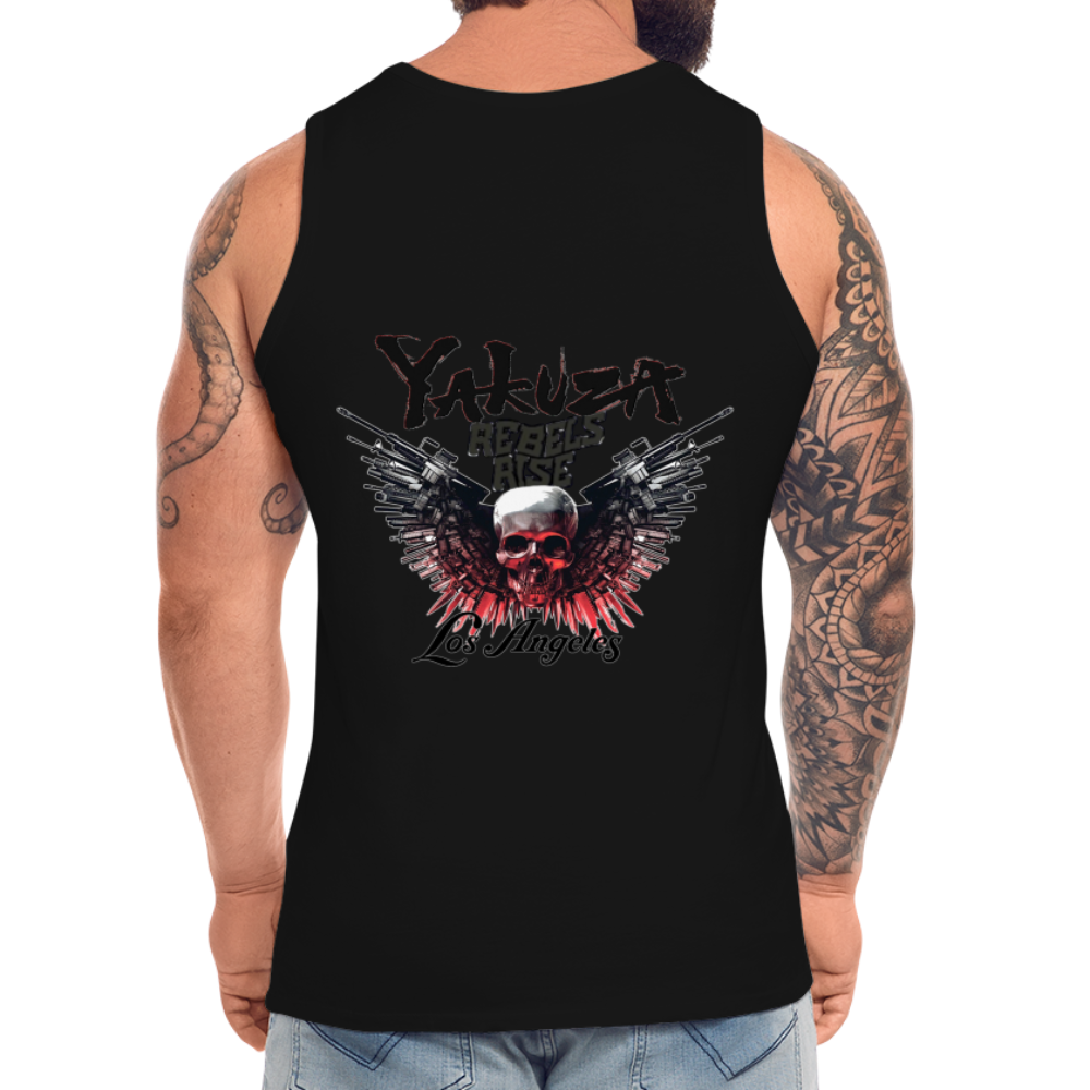 Männer Premium Tanktop T-Shirt Yakuza Muskelshirt Achselshirt - Schwarz