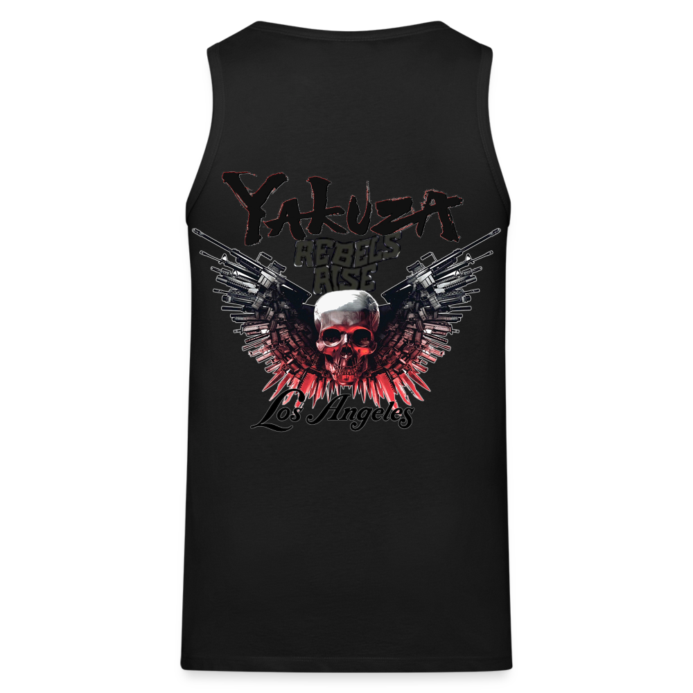 Männer Premium Tanktop T-Shirt Yakuza Muskelshirt Achselshirt - Schwarz