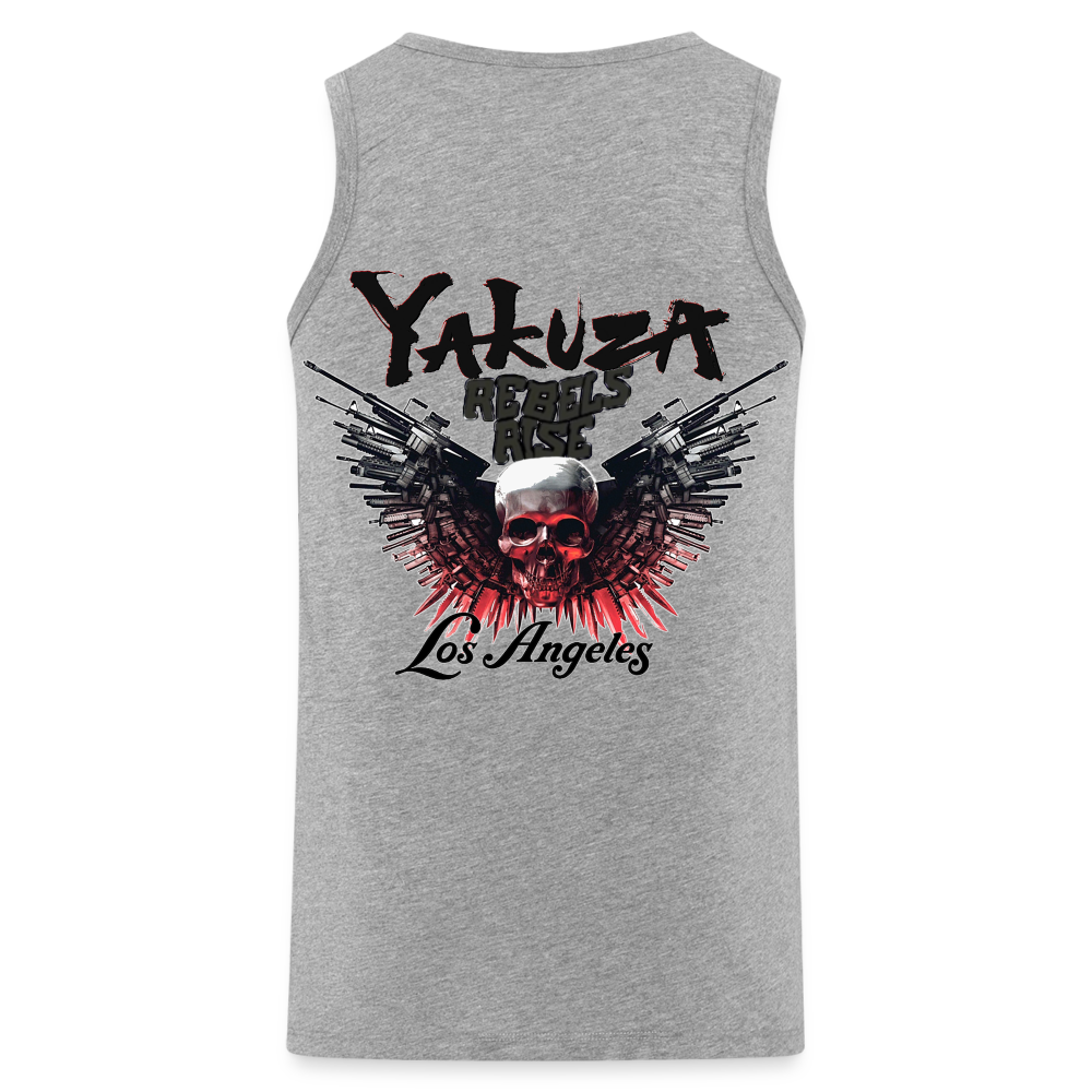 Männer Premium Tanktop T-Shirt Yakuza Muskelshirt Achselshirt - Grau meliert