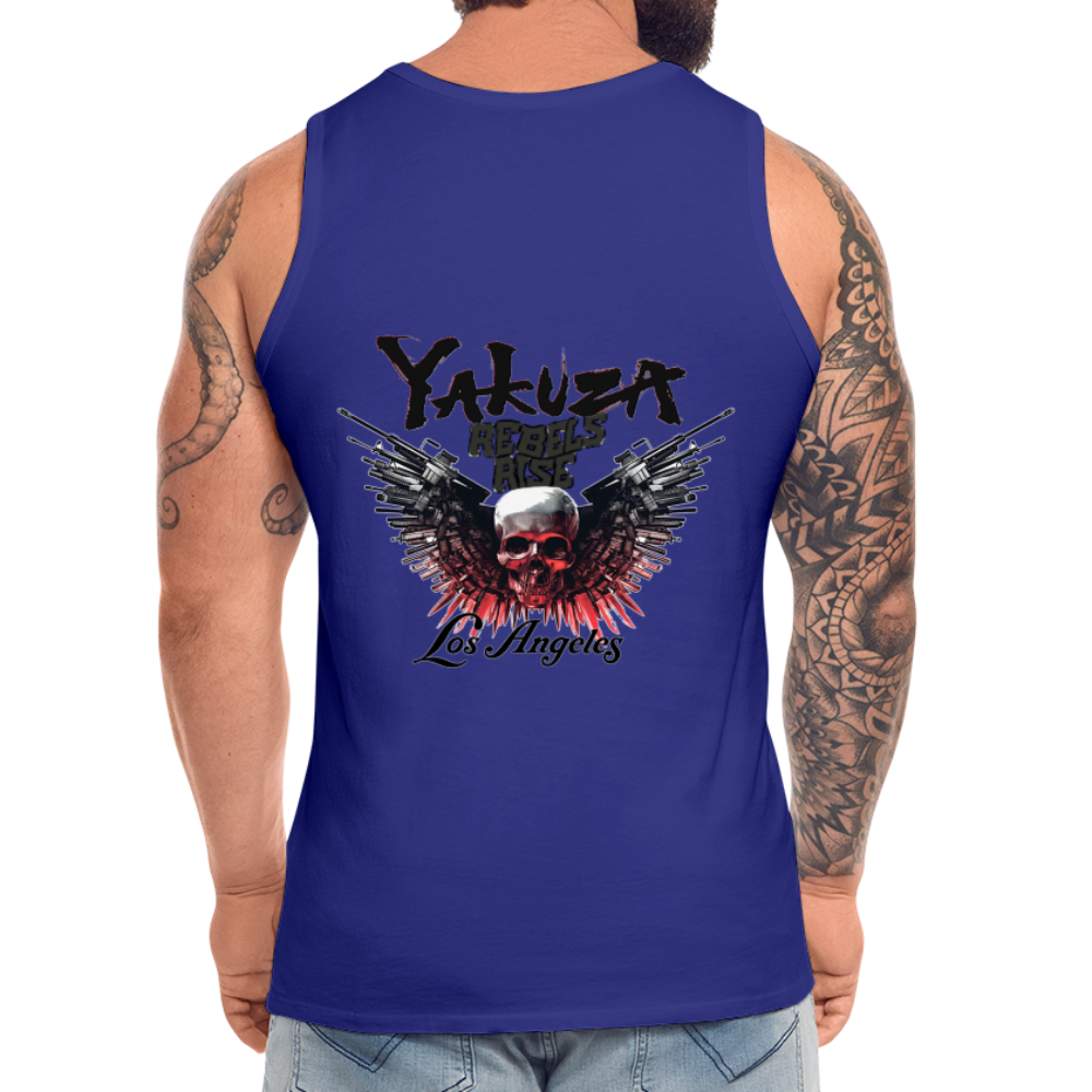 Männer Premium Tanktop T-Shirt Yakuza Muskelshirt Achselshirt - Königsblau