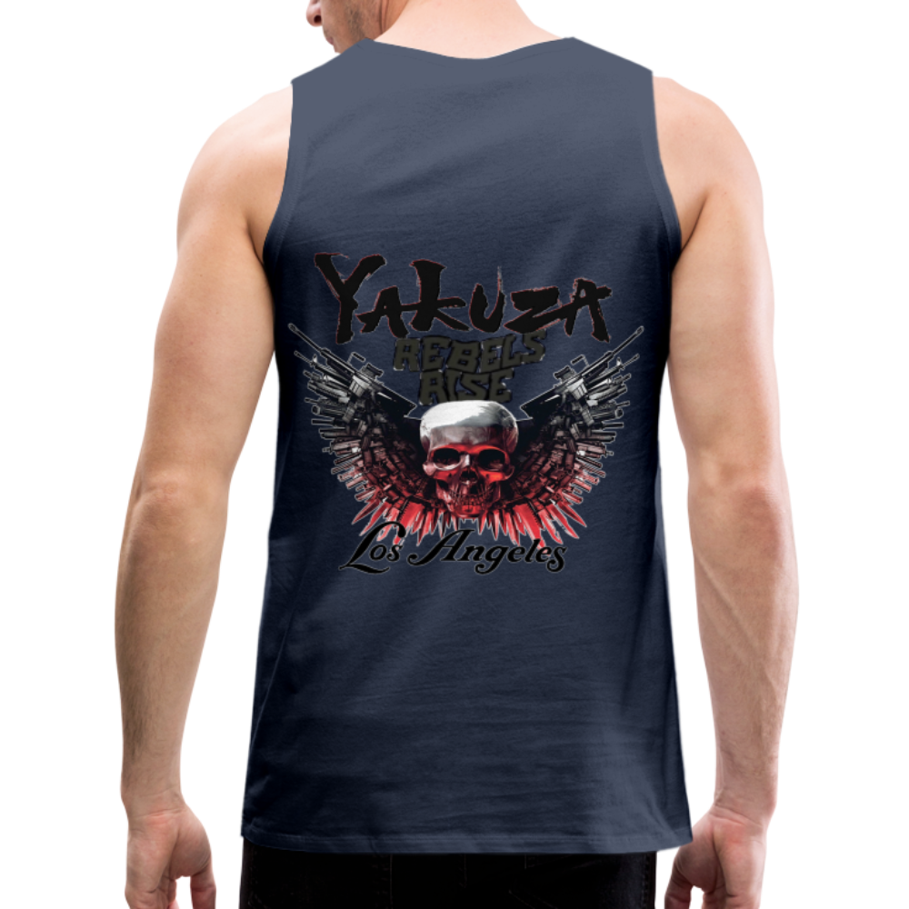 Männer Premium Tanktop T-Shirt Yakuza Muskelshirt Achselshirt - Navy