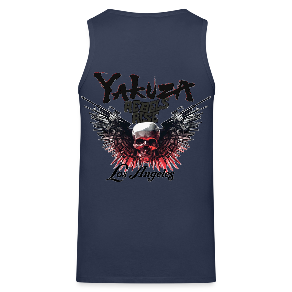 Männer Premium Tanktop T-Shirt Yakuza Muskelshirt Achselshirt - Navy