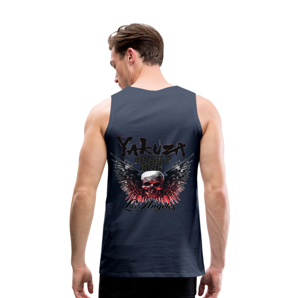 Männer Premium Tanktop T-Shirt Yakuza Muskelshirt Achselshirt - Navy