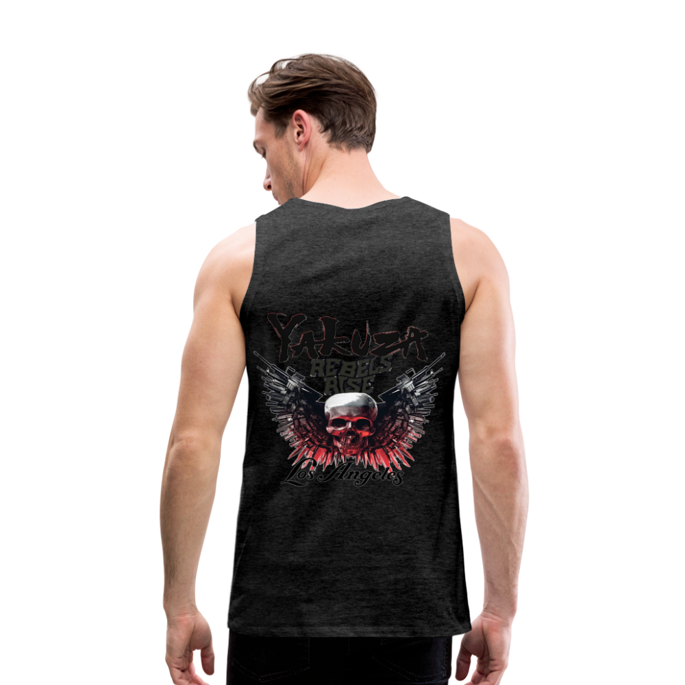 Männer Premium Tanktop T-Shirt Yakuza Muskelshirt Achselshirt - Anthrazit