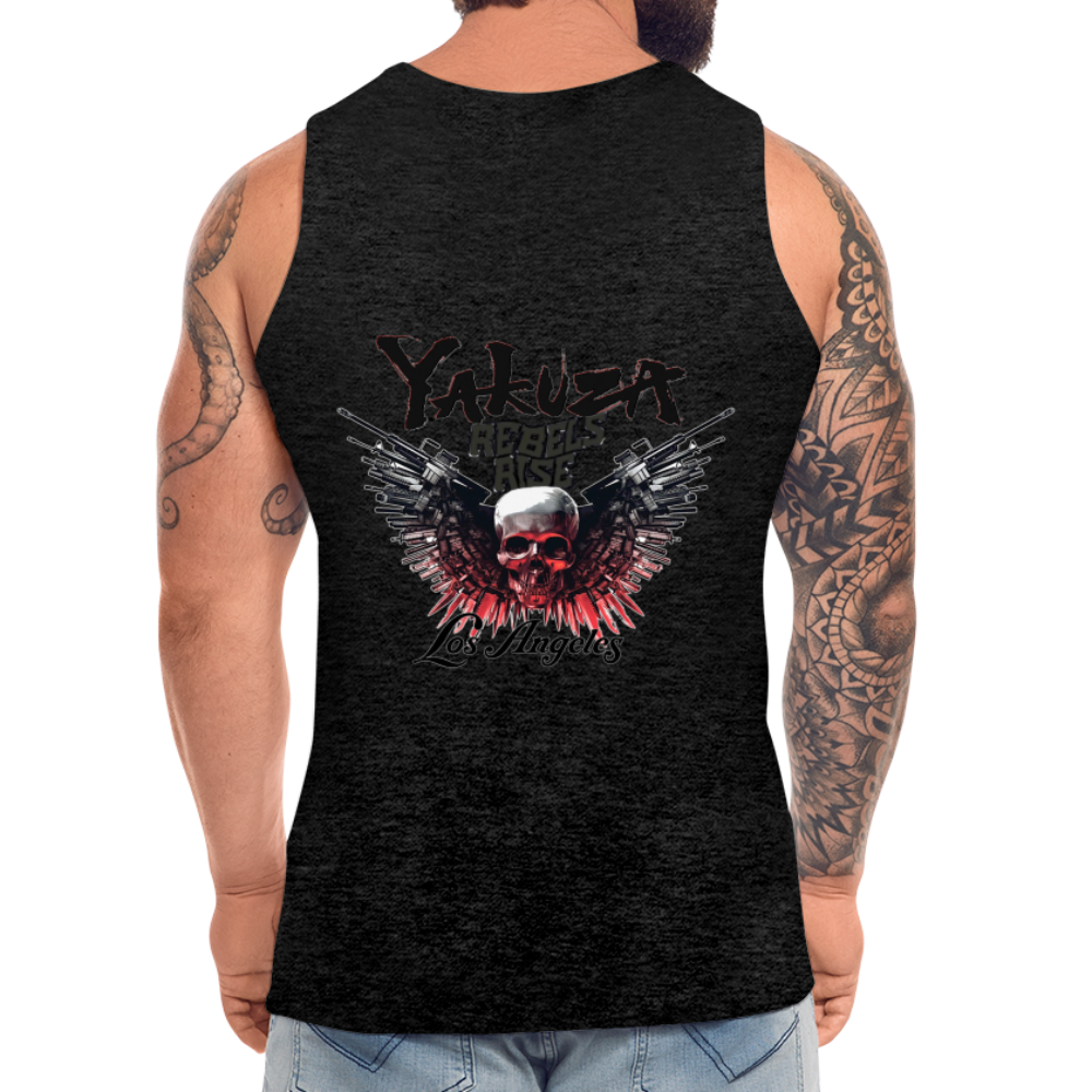 Männer Premium Tanktop T-Shirt Yakuza Muskelshirt Achselshirt - Anthrazit