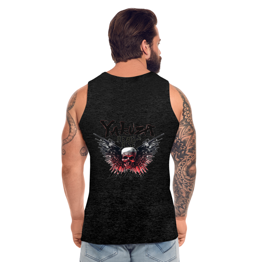 Männer Premium Tanktop T-Shirt Yakuza Muskelshirt Achselshirt - Anthrazit