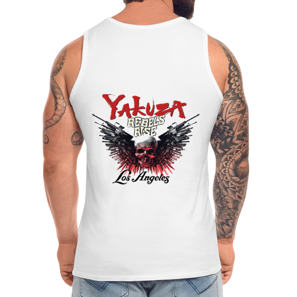 Männer Premium Tanktop T-Shirt Yakuza Muskelshirt Achselshirt - weiß