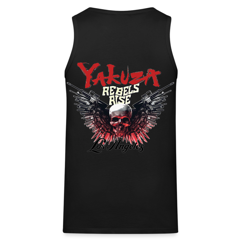 Männer Premium Tanktop T-Shirt Yakuza Muskelshirt Achselshirt - Schwarz
