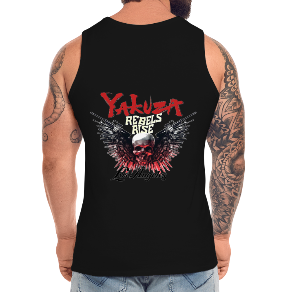 Männer Premium Tanktop T-Shirt Yakuza Muskelshirt Achselshirt - Schwarz