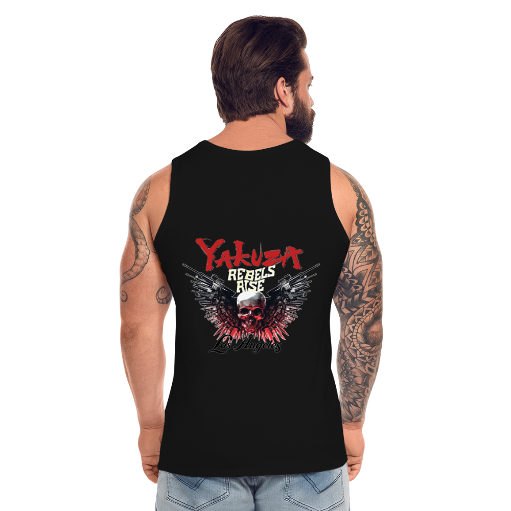 Männer Premium Tanktop T-Shirt Yakuza Muskelshirt Achselshirt - Schwarz