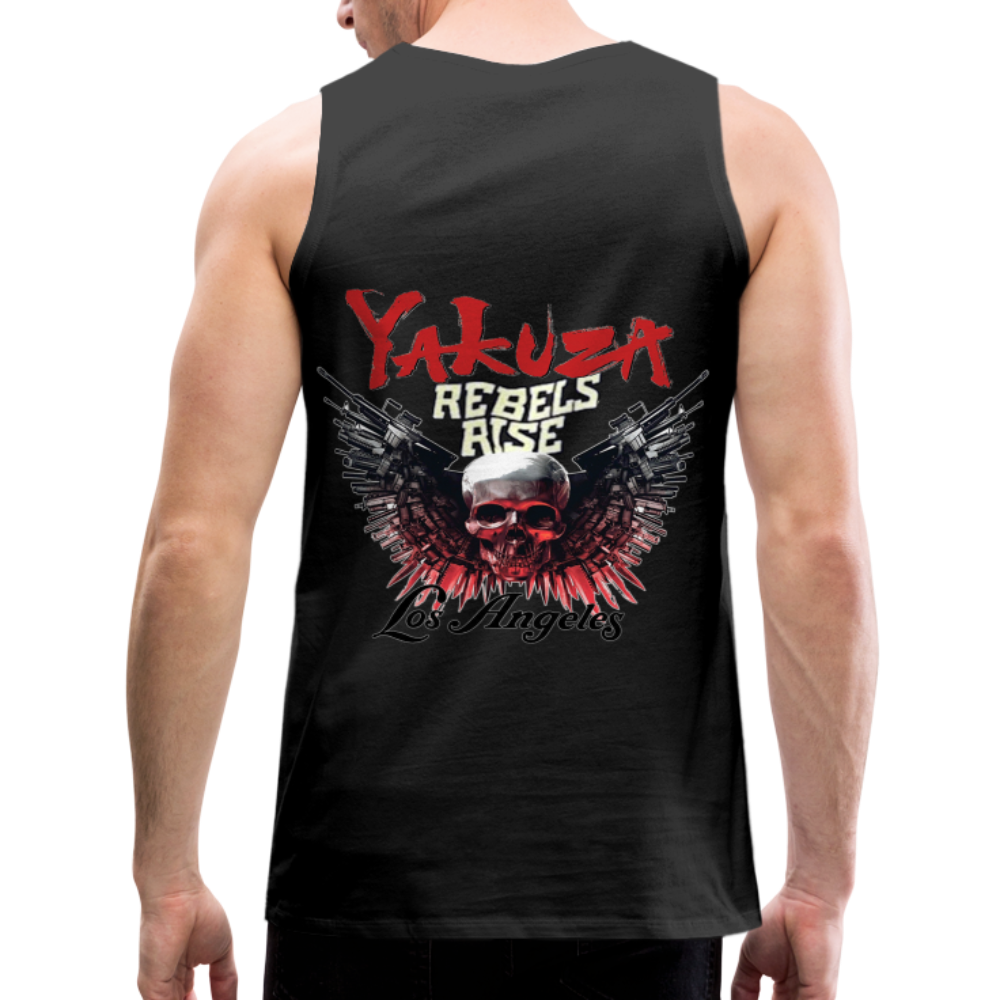 Männer Premium Tanktop T-Shirt Yakuza Muskelshirt Achselshirt - Schwarz