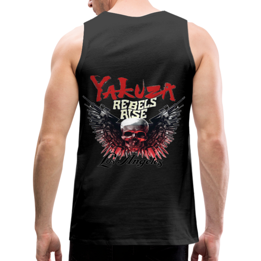 Männer Premium Tanktop T-Shirt Yakuza Muskelshirt Achselshirt - Schwarz