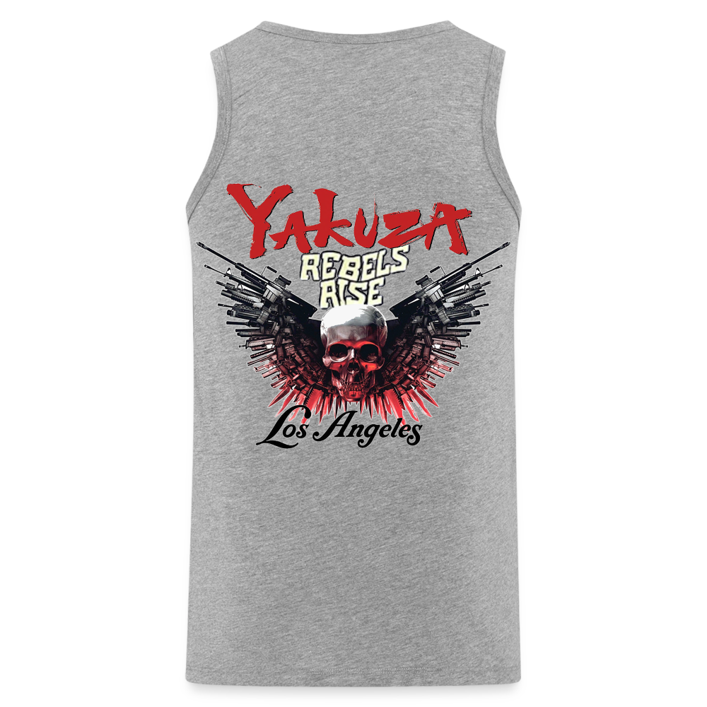 Männer Premium Tanktop T-Shirt Yakuza Muskelshirt Achselshirt - Grau meliert