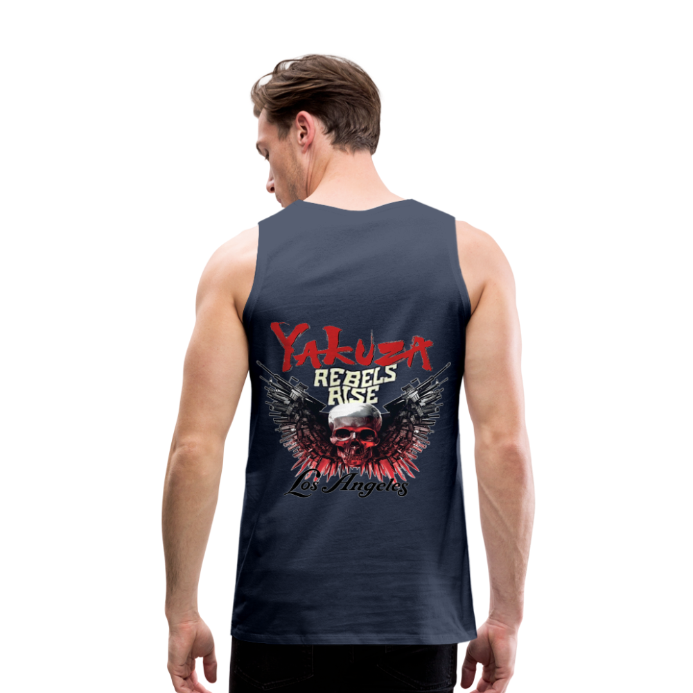 Männer Premium Tanktop T-Shirt Yakuza Muskelshirt Achselshirt - Navy