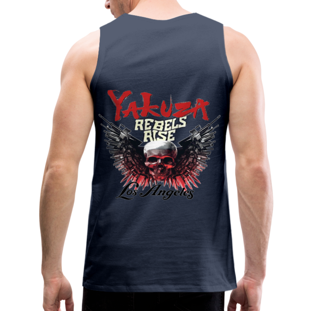 Männer Premium Tanktop T-Shirt Yakuza Muskelshirt Achselshirt - Navy