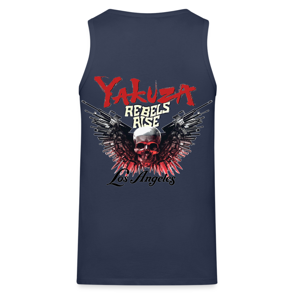 Männer Premium Tanktop T-Shirt Yakuza Muskelshirt Achselshirt - Navy