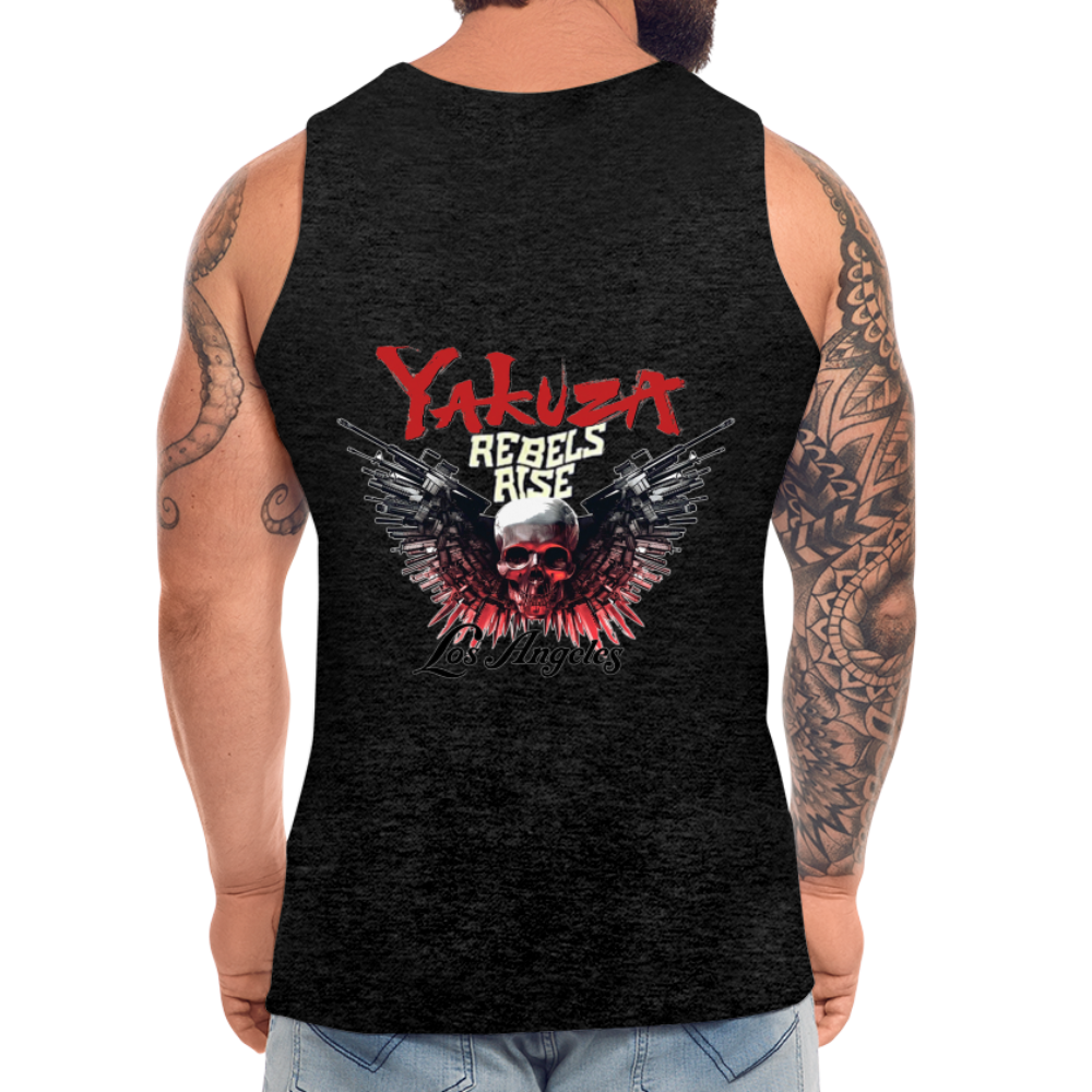 Männer Premium Tanktop T-Shirt Yakuza Muskelshirt Achselshirt - Anthrazit
