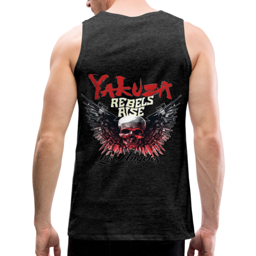Männer Premium Tanktop T-Shirt Yakuza Muskelshirt Achselshirt - Anthrazit