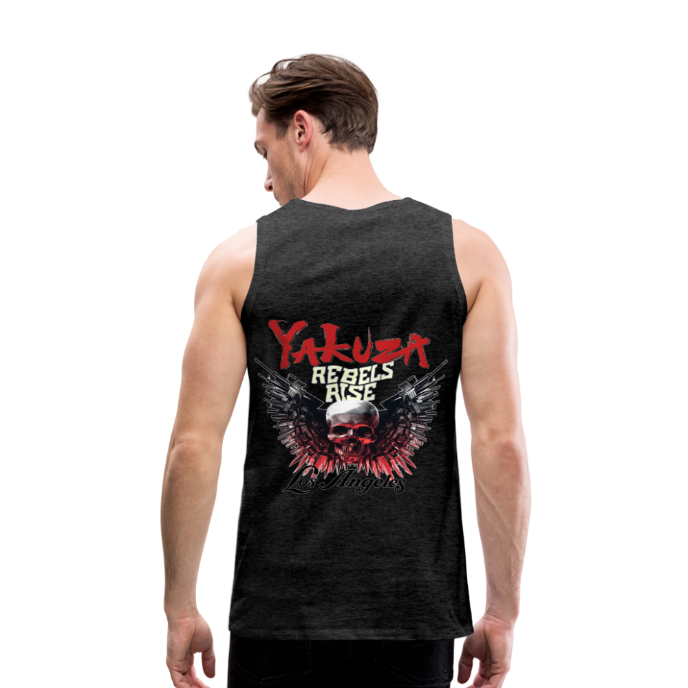 Männer Premium Tanktop T-Shirt Yakuza Muskelshirt Achselshirt - Anthrazit