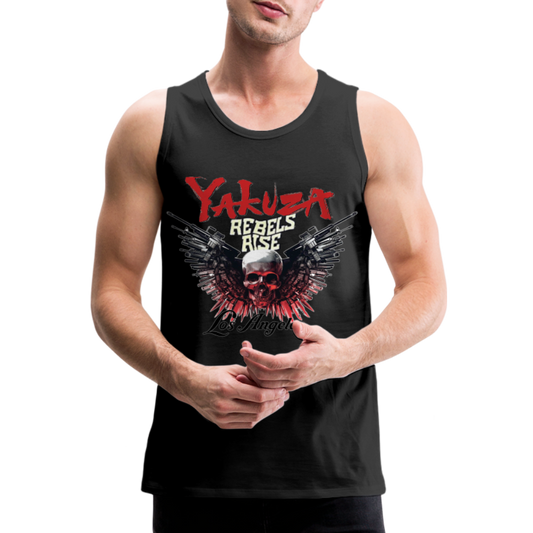 Männer Premium Tanktop T-Shirt Yakuza Muskelshirt Achselshirt - Schwarz