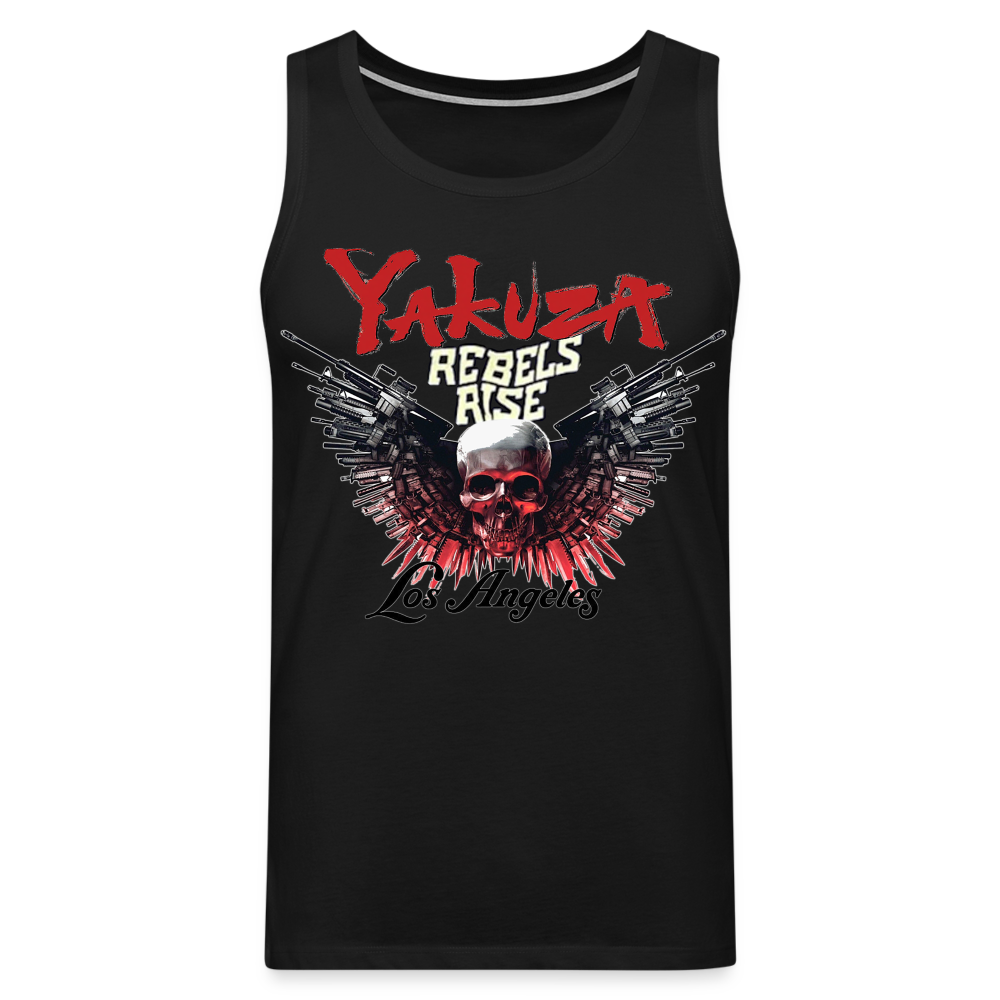 Männer Premium Tanktop T-Shirt Yakuza Muskelshirt Achselshirt - Schwarz