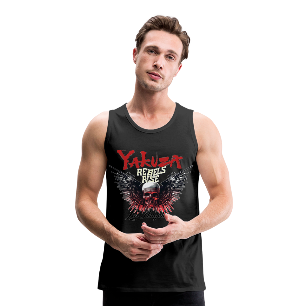 Männer Premium Tanktop T-Shirt Yakuza Muskelshirt Achselshirt - Schwarz