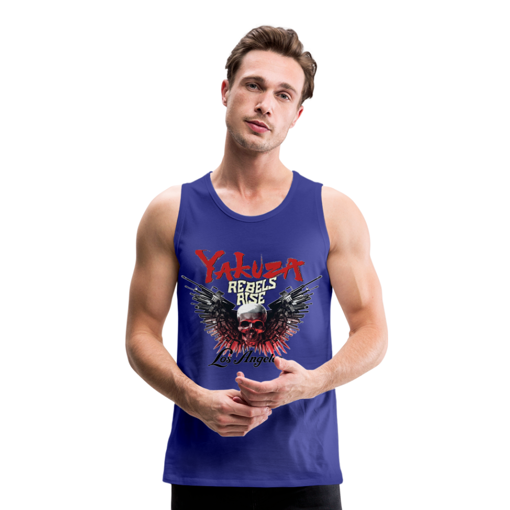 Männer Premium Tanktop T-Shirt Yakuza Muskelshirt Achselshirt - Königsblau