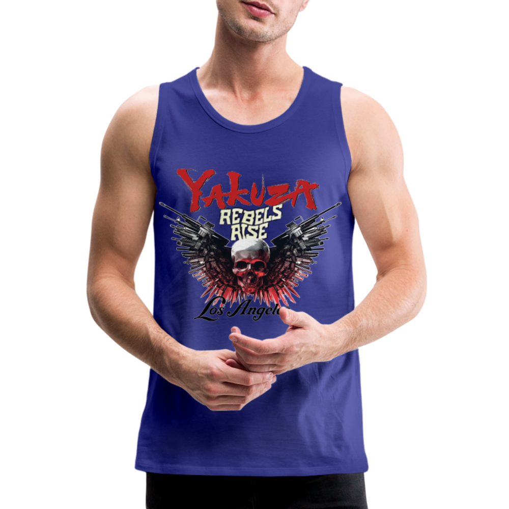 Männer Premium Tanktop T-Shirt Yakuza Muskelshirt Achselshirt - Königsblau