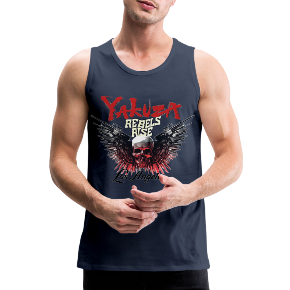 Männer Premium Tanktop T-Shirt Yakuza Muskelshirt Achselshirt - Navy