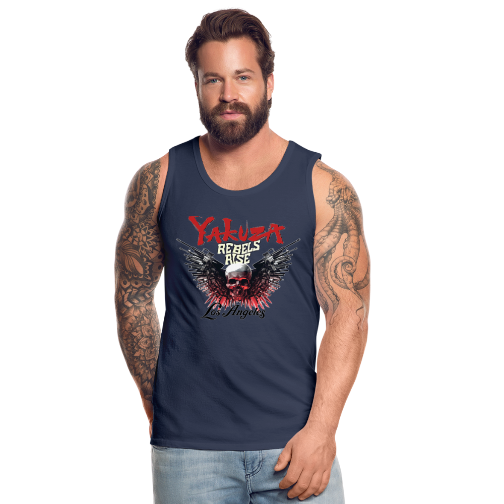 Männer Premium Tanktop T-Shirt Yakuza Muskelshirt Achselshirt - Navy