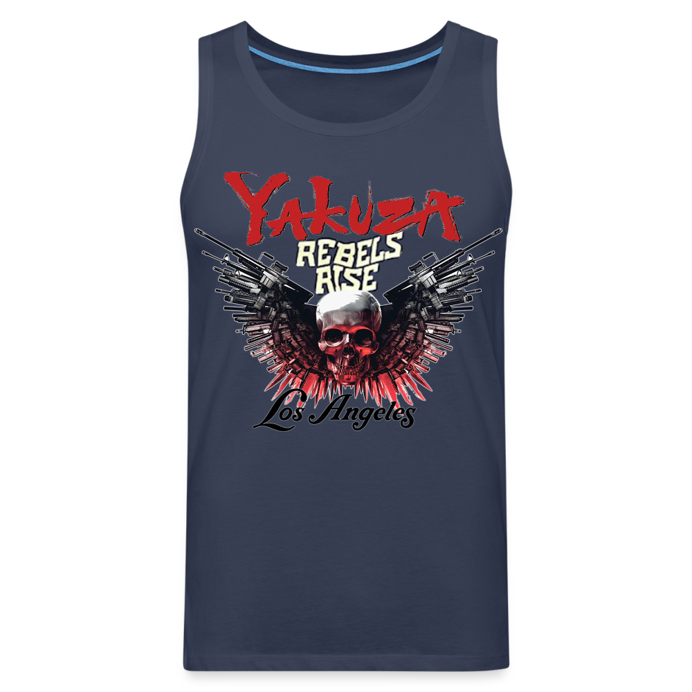 Männer Premium Tanktop T-Shirt Yakuza Muskelshirt Achselshirt - Navy