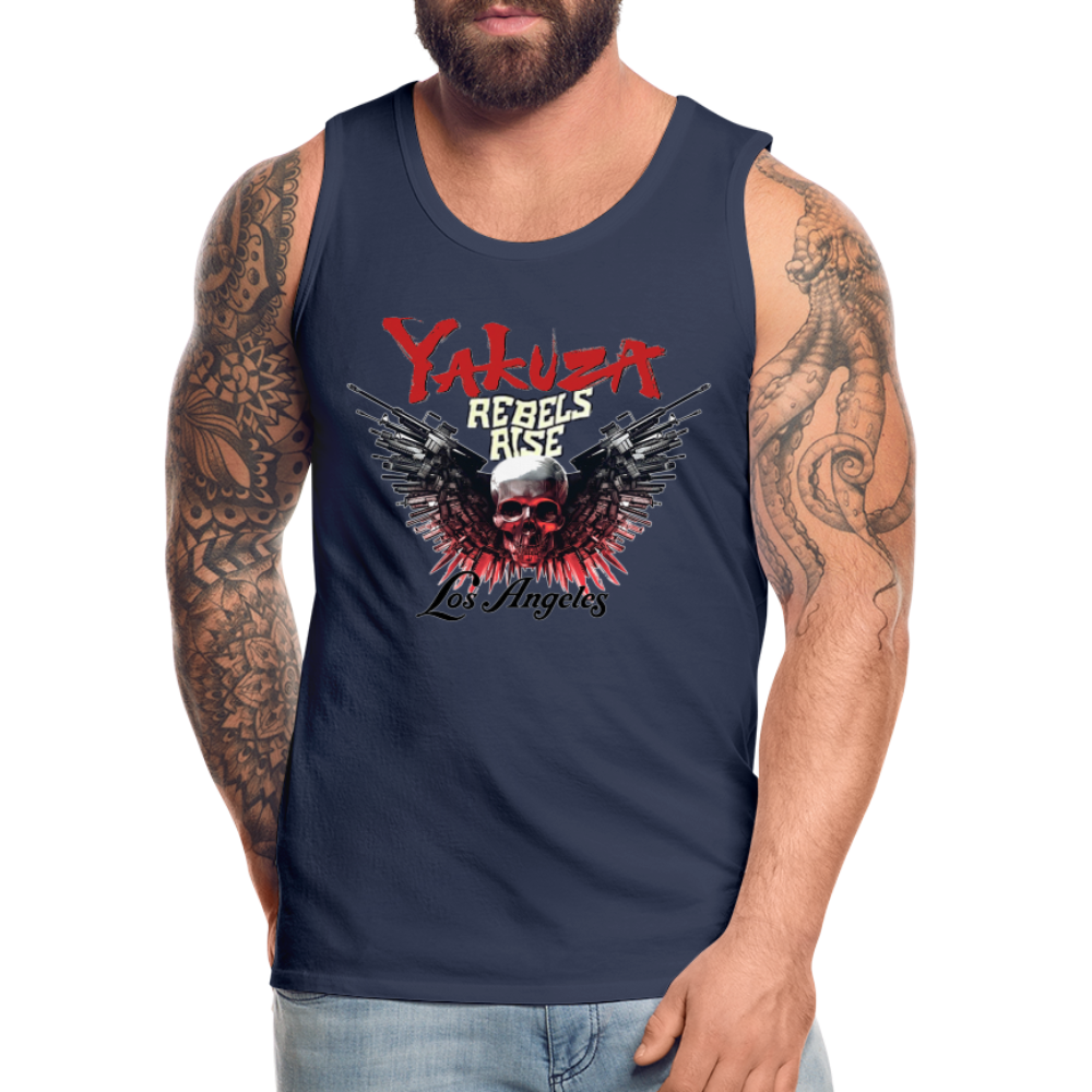 Männer Premium Tanktop T-Shirt Yakuza Muskelshirt Achselshirt - Navy