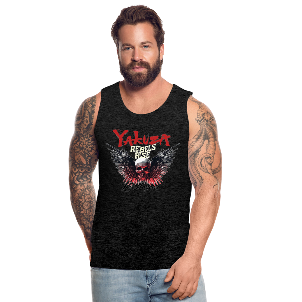 Männer Premium Tanktop T-Shirt Yakuza Muskelshirt Achselshirt - Anthrazit