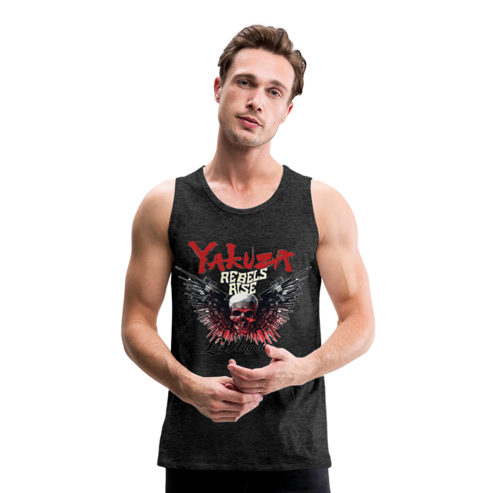 Männer Premium Tanktop T-Shirt Yakuza Muskelshirt Achselshirt - Anthrazit