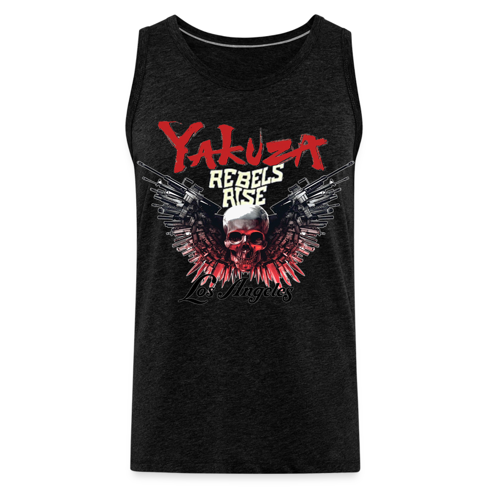 Männer Premium Tanktop T-Shirt Yakuza Muskelshirt Achselshirt - Anthrazit