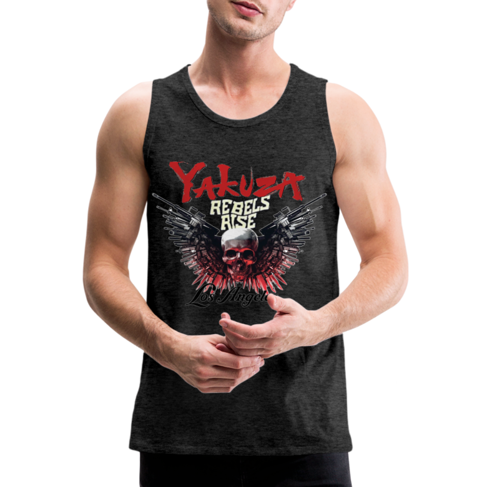 Männer Premium Tanktop T-Shirt Yakuza Muskelshirt Achselshirt - Anthrazit