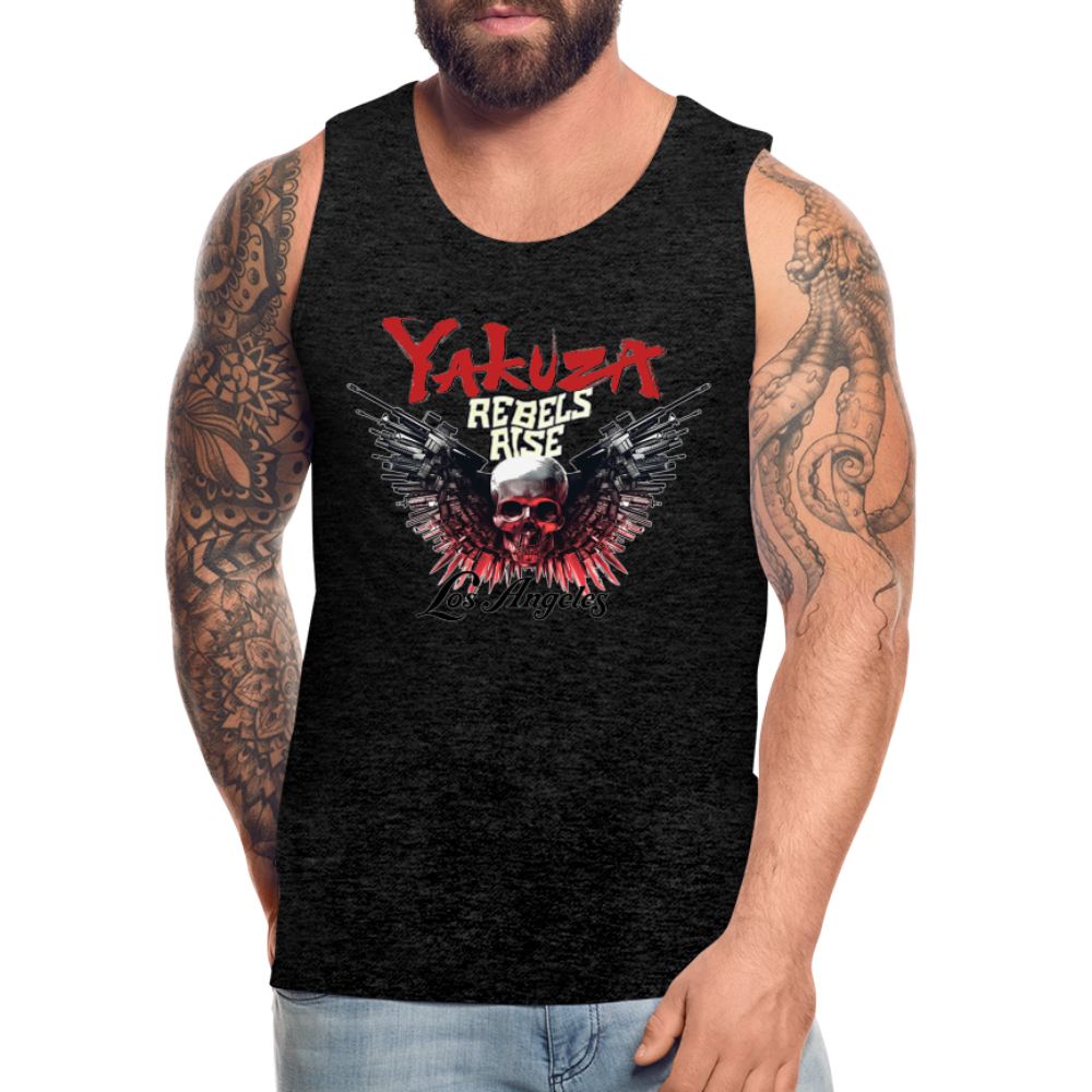Männer Premium Tanktop T-Shirt Yakuza Muskelshirt Achselshirt - Anthrazit