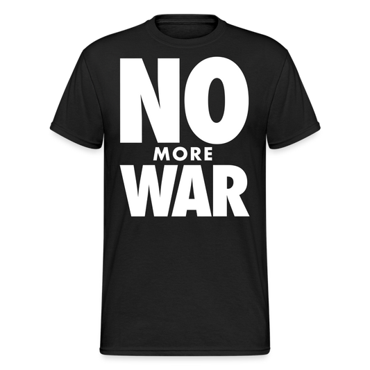 Herren No More War T-Shirt Rundhals Unisex Streetwear Gildan 100% Baumwolle - Schwarz