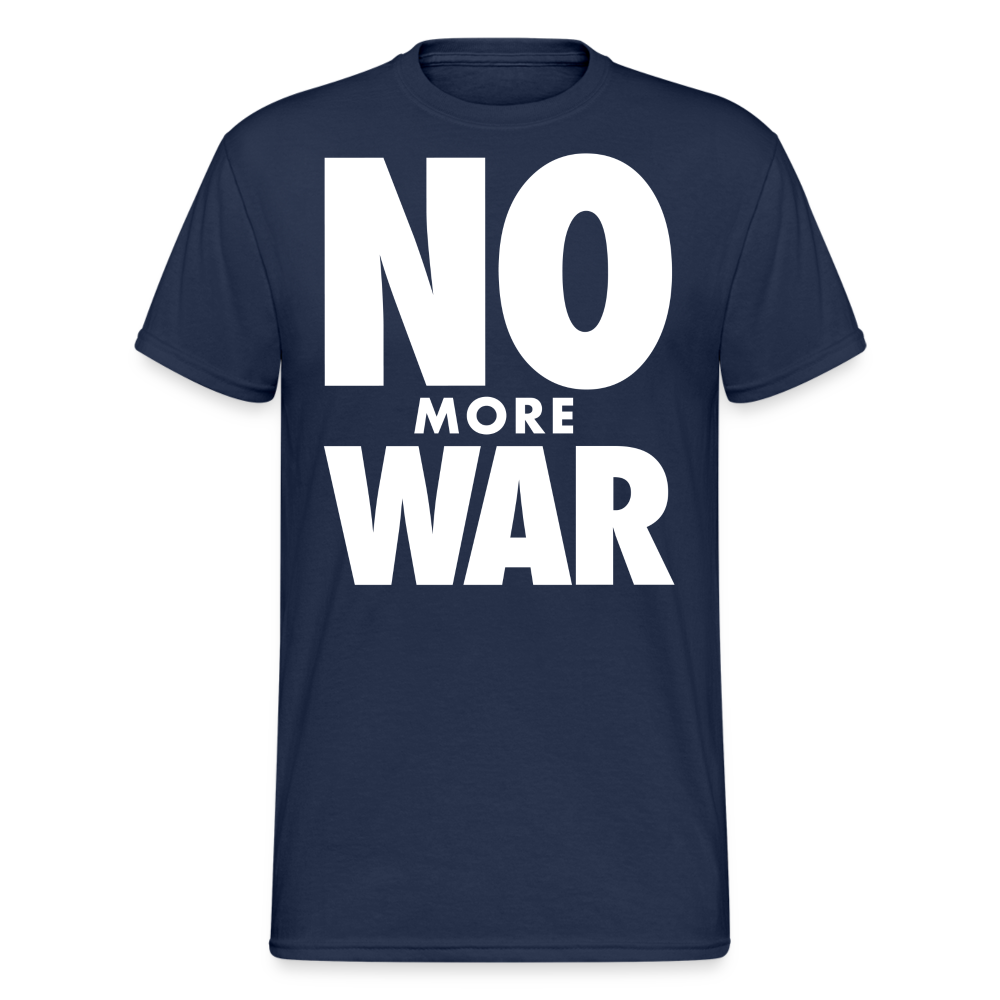 Herren No More War T-Shirt Rundhals Unisex Streetwear Gildan 100% Baumwolle - Navy