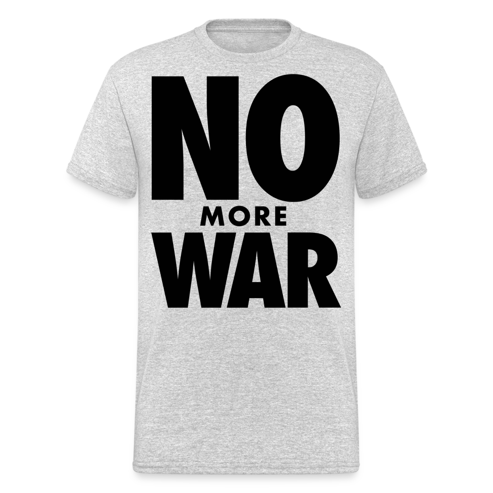 Herren No More War T-Shirt Rundhals Unisex Streetwear Gildan 100% Baumwolle - Grau meliert