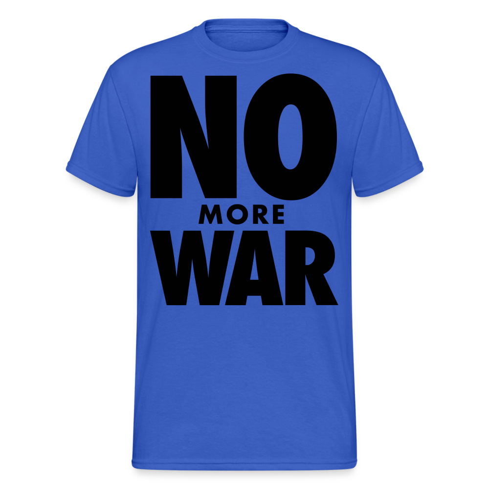 Herren No More War T-Shirt Rundhals Unisex Streetwear Gildan 100% Baumwolle - Königsblau