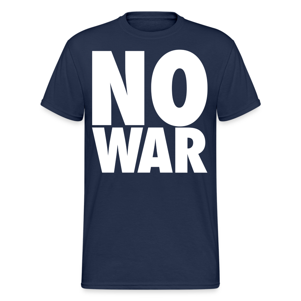 Herren No War T-Shirt Rundhals Unisex Streetwear Gildan 100% Baumwolle - Navy