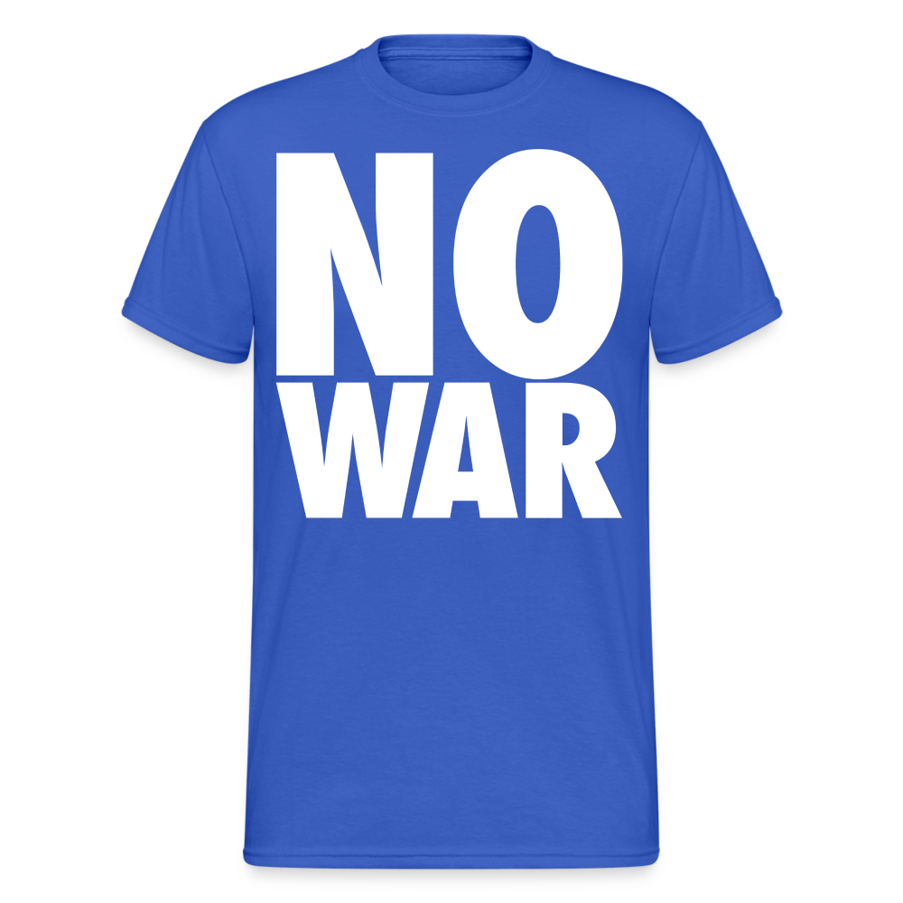 Herren No War T-Shirt Rundhals Unisex Streetwear Gildan 100% Baumwolle - Königsblau