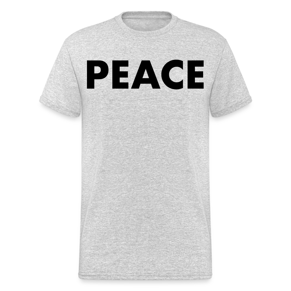 Herren Peace T-Shirt Rundhals Unisex Streetwear Gildan 100% Baumwolle - Grau meliert