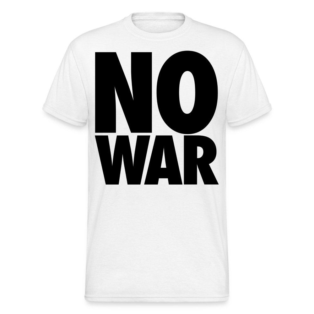 Herren No War T-Shirt Rundhals Unisex Streetwear Gildan 100% Baumwolle - weiß