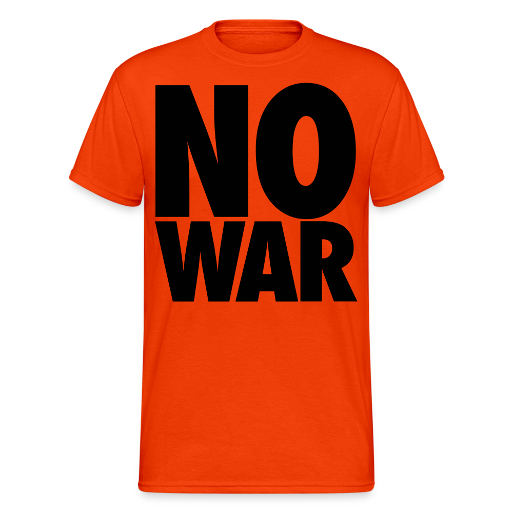Herren No War T-Shirt Rundhals Unisex Streetwear Gildan 100% Baumwolle - kräftig Orange