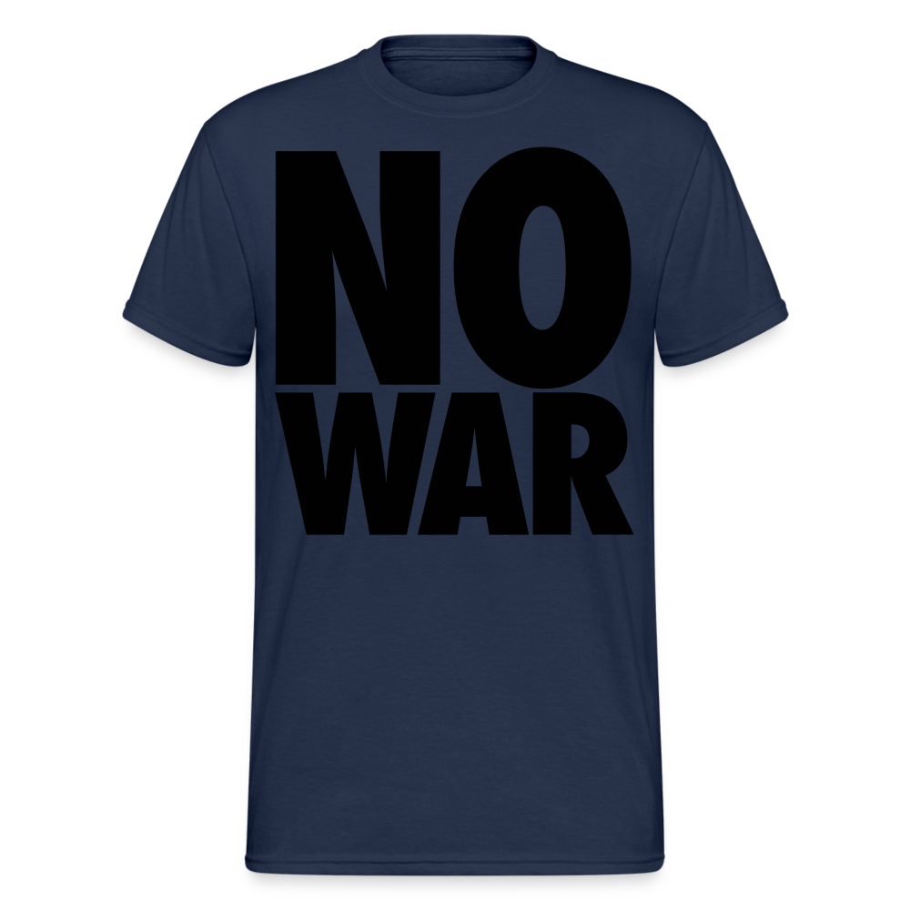 Herren No War T-Shirt Rundhals Unisex Streetwear Gildan 100% Baumwolle - Navy